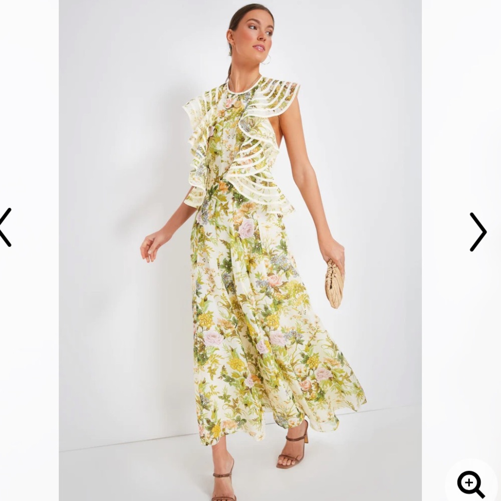 Alemais Eden Flounce Midi Dress